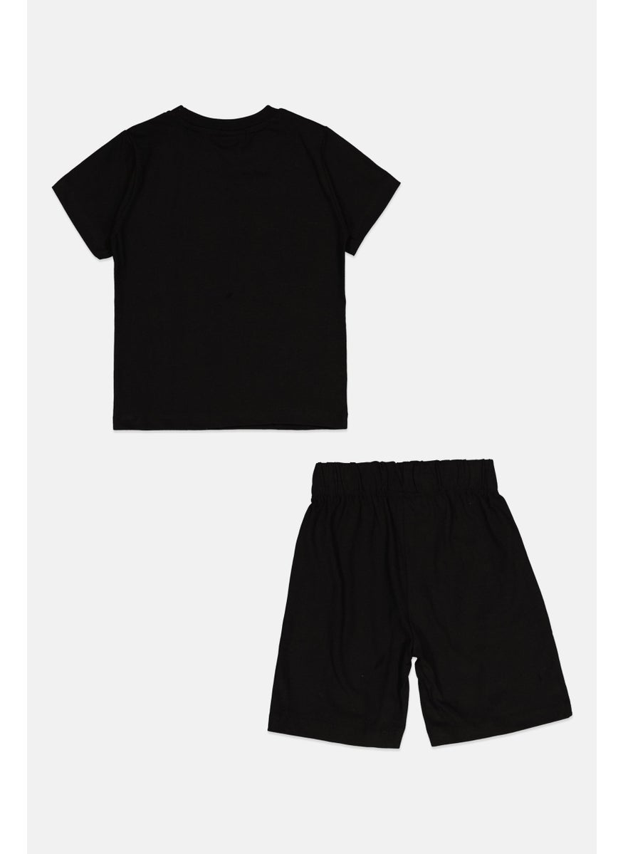 Batman Toddlers Boy 2 Pieces Crew Neck Short Sleeves Batman Team Up T-shirt And Shorts, Black  - Image 2