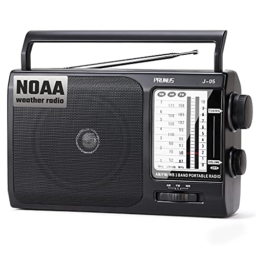 PRUNUS NOAA Weather AM FM Portable Radio with Best Reception, Transistor Radio, 3 X D Battery Operated Radios or AC Power, Emergency Household&Outdoor, Plug in Wall by PRUNUS - Image 1