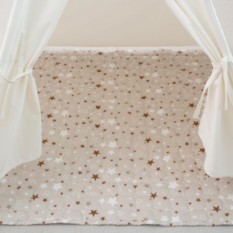 TreeBud Baby Play Mat NonSlip Baby Activity Padded Rug Teepee Play Mat for Kids Toddlers Gary Star 473x473 Square - Image 3