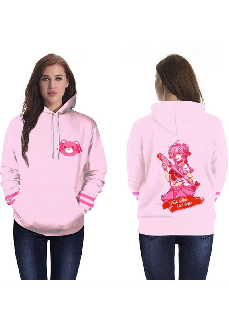 Japanese Cartoon Anime Peripheral 3D Digital Printing Long Sleeved Hooded Sweater