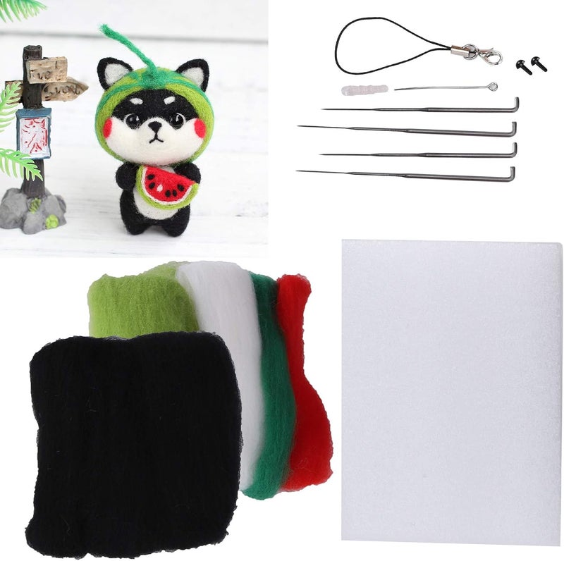 Qalvona Needle Felting Wool Kit, DIY Animal Plush Doll, 10cm Cute Felt Craft - Pollution - Free Wool, Detailed Instructions, Fun Gift for Kids and Adults - Image 2