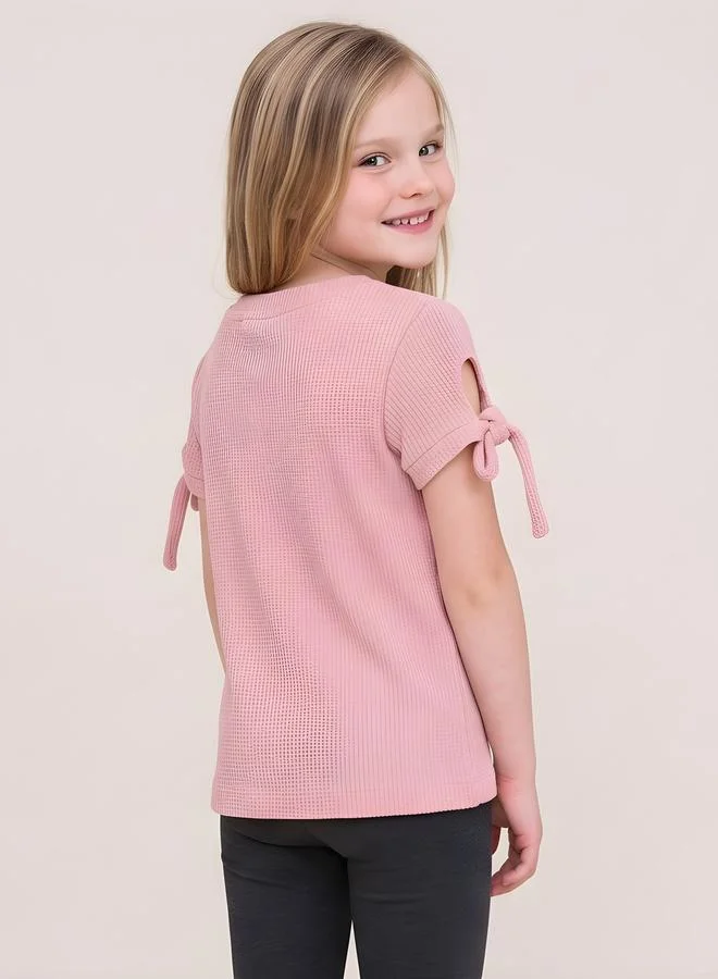 Take Two  Girls Crochet 3D Flower With Bow Knot Top By Juniorloom for Women | Best Price UAE