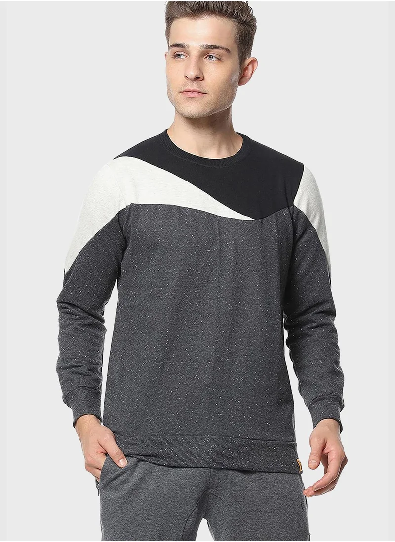 Campus Sutra Color block T-shirt