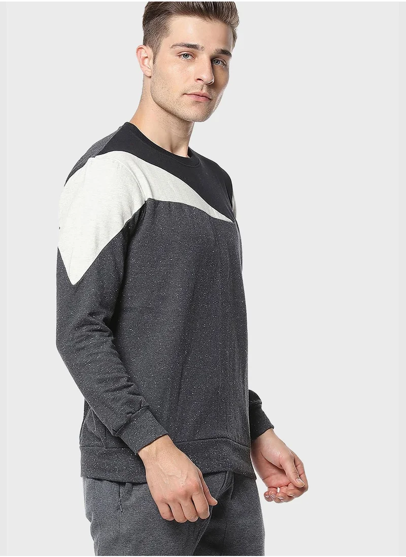 Campus Sutra Color block T-shirt