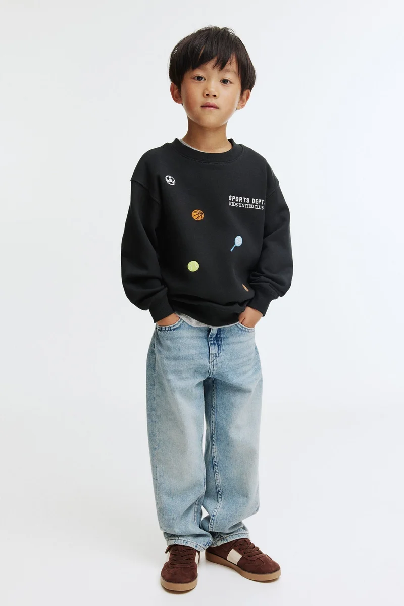 H&M Printed crew-neck sweatshirt