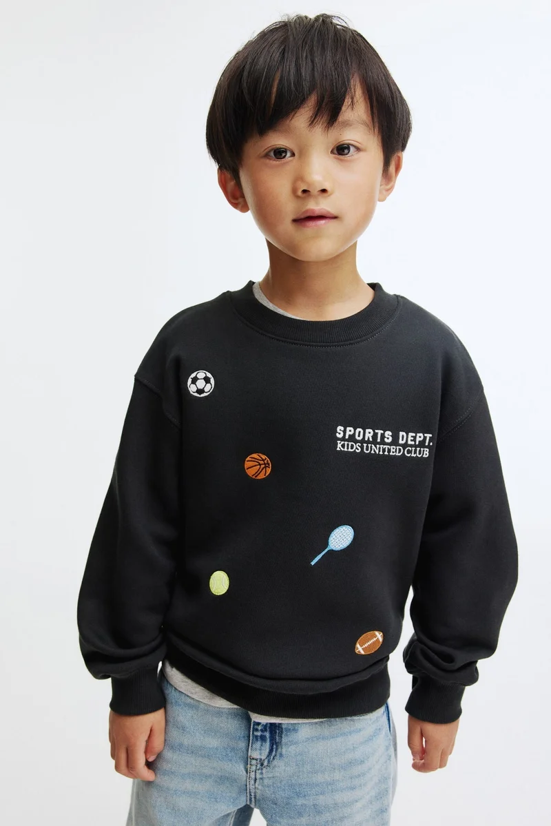 H&M Printed crew-neck sweatshirt