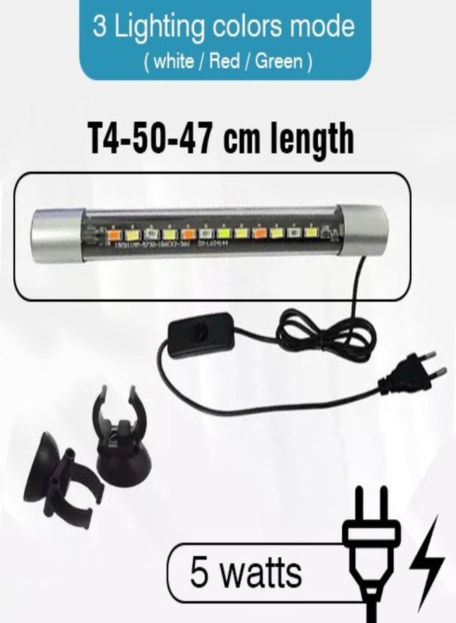 ANIMAUX Aquarium Submersible LED Light Multi Colour Changing Waterproof Submersible LED Light for Fish Tank (T4-50F | 5W | Light Length 47CM) - Image 2