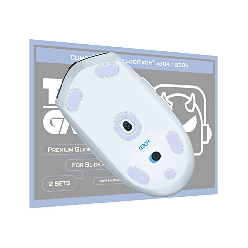 TALONGAMES 2Sets of TALONGAMES Rounded Curved Edges Mouse Feet Skates Compatible with Logitech G304 / G305 Gaming Mouse Feet Replacement,0.8mm,Pure PTFE Material with Super Smooth Glide Pads - Image 2