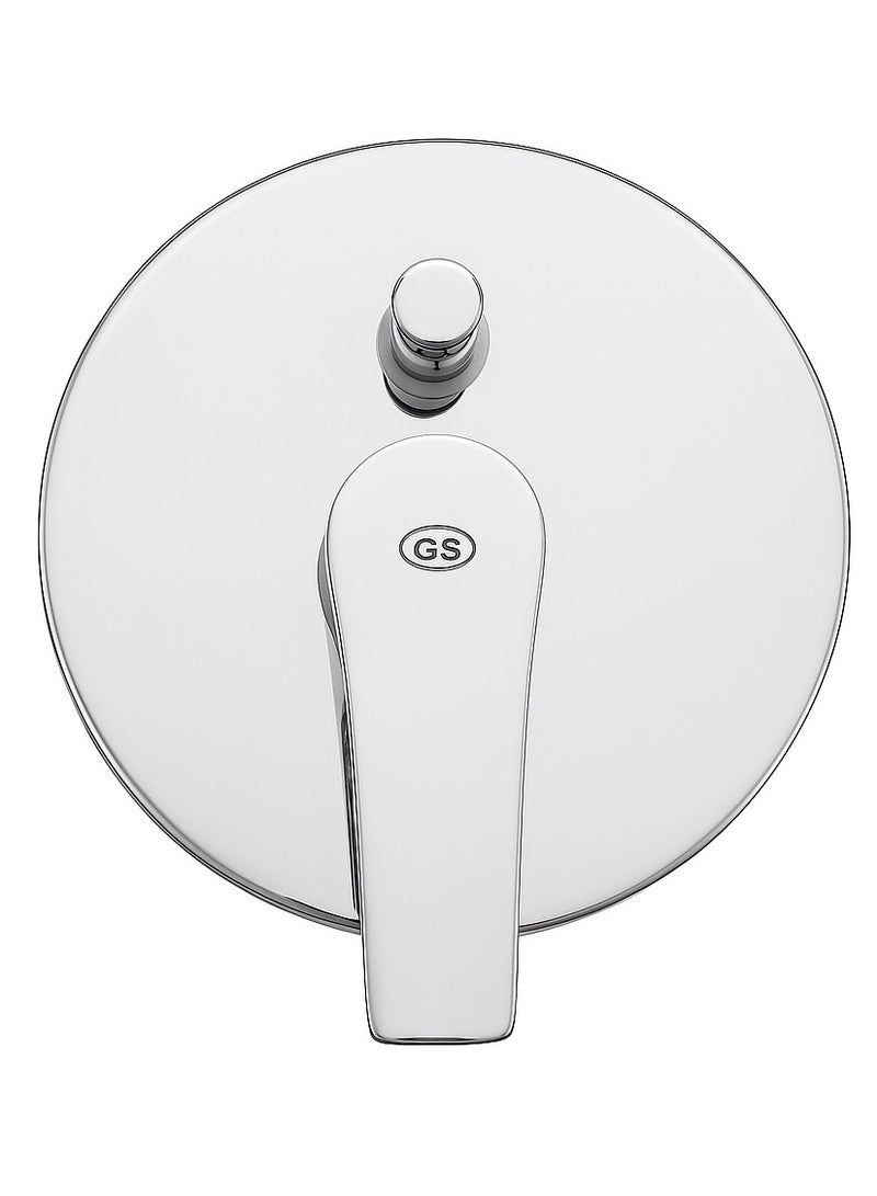 GS Rubinetterie Concealed Single Lever Bath Shower Mixer With Push Button Diverter Chrome - 2459C - Image 2