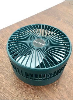 Super Portable USB Desktop Foldable Fan - Mini Adjustable Head Electric Desk Fan, Low Noise Cooling for Home/Office/Bedroom | Compact Design, Green Color  - Image 4
