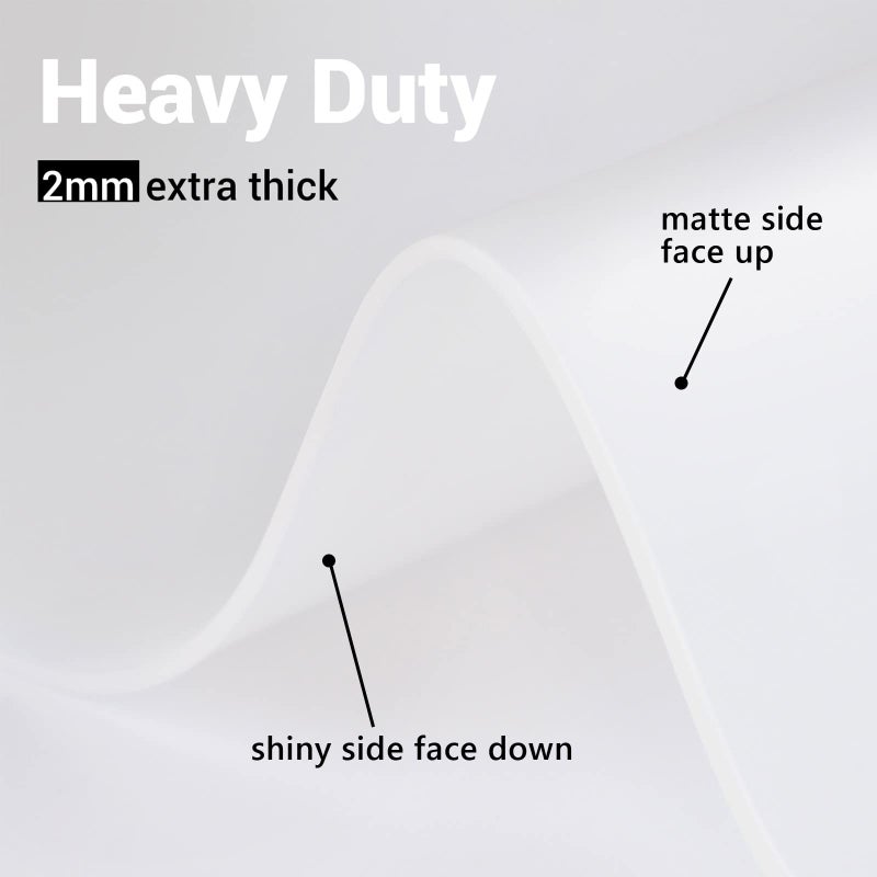 Ewen 25.6x17.7 Inches Silicone Mats for kitchen Counter, 2MM Thick Extra Large Heat Resistant Bar Mats for Countertop Silicone Mat for Air Fryer, Crafts, Work, Glass Top Stove, Translucent - Image 4