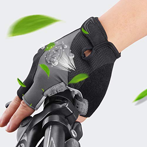 CXWXC Cycling Gloves for Men Women - Breathable Gel Road Mountain Bike Riding Gloves - Anti-Slip Half Finger Glove for Fitness Cycling Training Outdoor Sports - Image 4