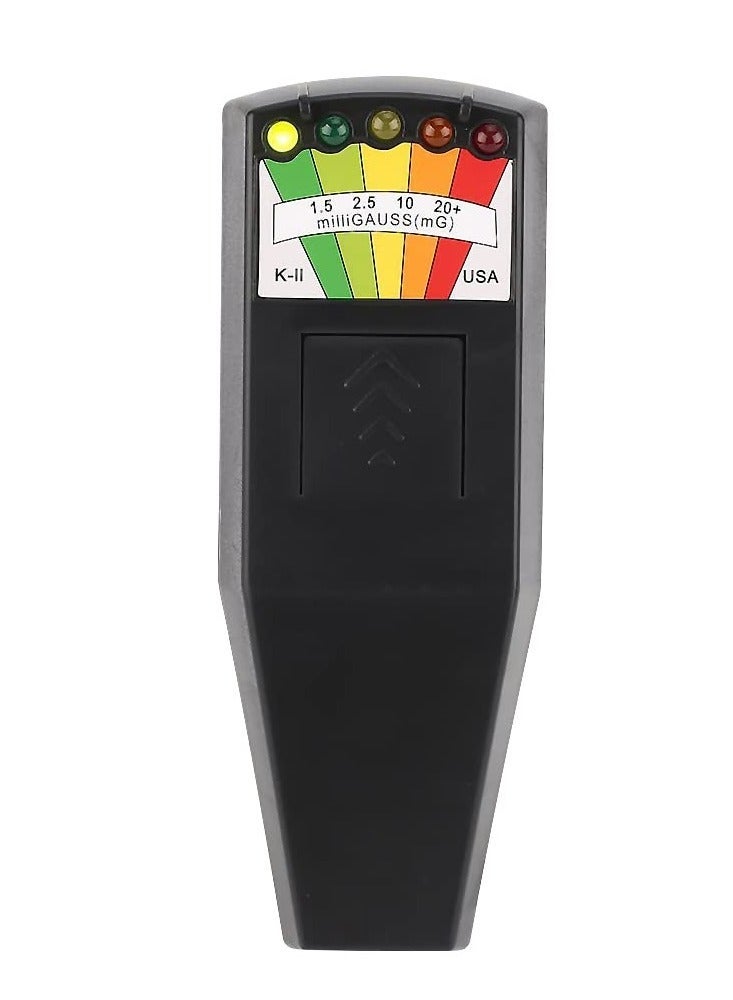 EMF Meter, 5 LED Magnetic Field Detector, K2 Digital Ghost Detecto, Handheld EMF Meter for Office, Home, Ghost Hunting, 50Hz-20,000Hz, Black - Image 1