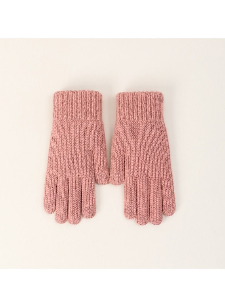 Loquat Solid Knit Gloves 