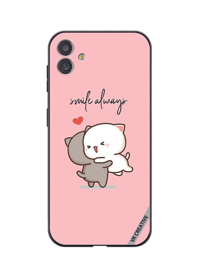 VR CREATIVE Protective Case Cover For Samsung Galaxy M13 5G Smile Always Design Multicolour - Image 1