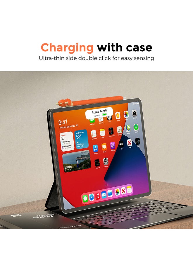 Generic - Suitable For Apple Penci PRO u0026 2nd Generation Pen Case Apple Capacitance Pen Cartondragon Series Silicone Protective Case-Color:Cartoon Dragon-purple (pro u0026 Second Generation)-Applicable Mod - Image 1