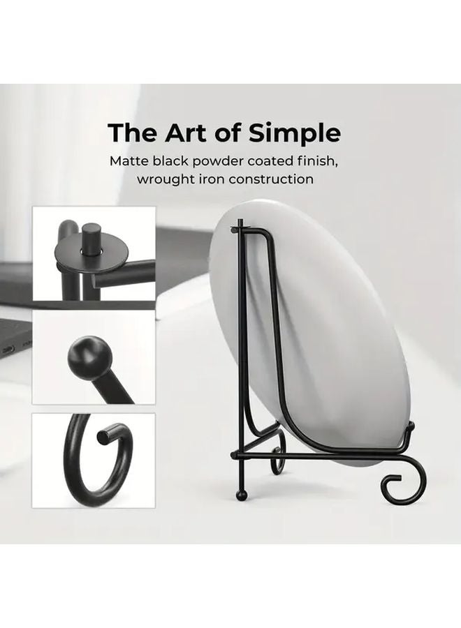8 Inch Metal Display Stands 5pcs Versatile Easel Holders For Picture Frames Plates Books Photos Collectibles - Image 3