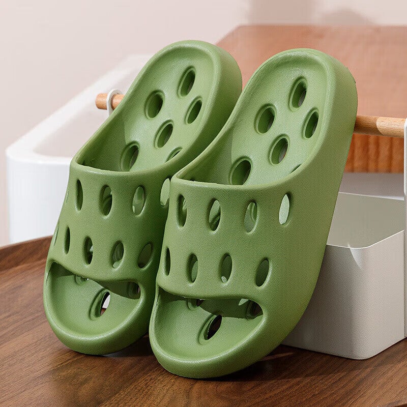 2025 وصول جديد صيفي نعال الحمام صنادل ونعال للنساء للاستحمام غير قابلة للانزلاق وسهلة الجفاف نعال للأزواج للرجال باللون الأسود (ممسحة سريعة الجفاف) - Image 2