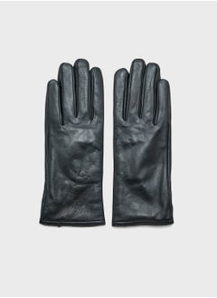 ELLA Genuine Leather Glove With Ruched Detailing  - Image 1