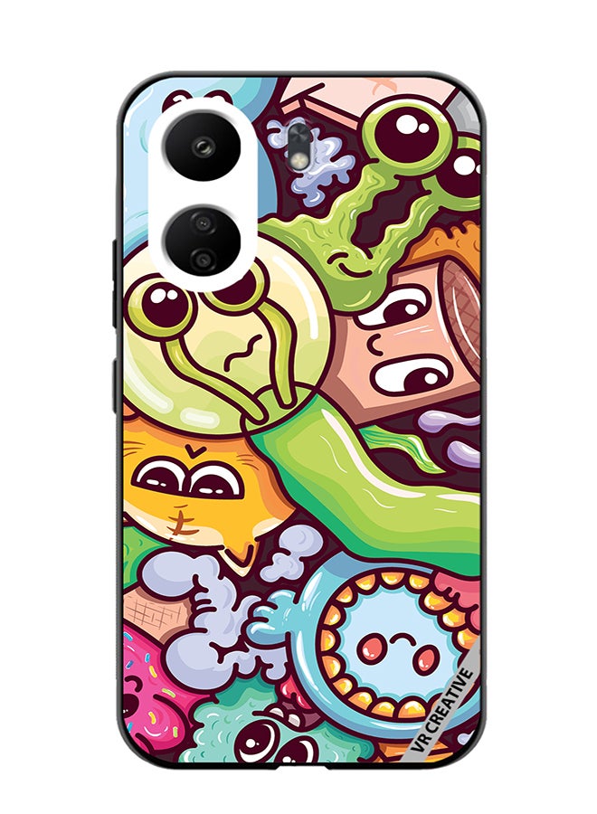 VR CREATIVE Protective Case Cover For Xiaomi Redmi 13C Graphitti Design Multicolour - Image 1