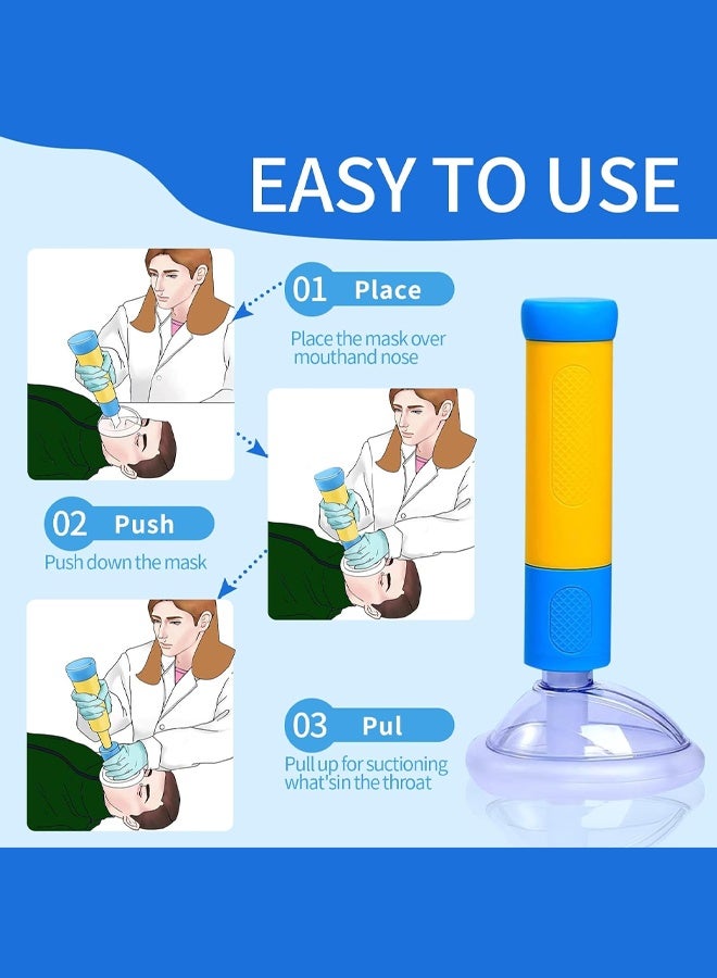 Generic A must-have for first aid! Environmentally friendly portable emergency suction resuscitator, with a free double mask, to protect breathing safety  - Image 4