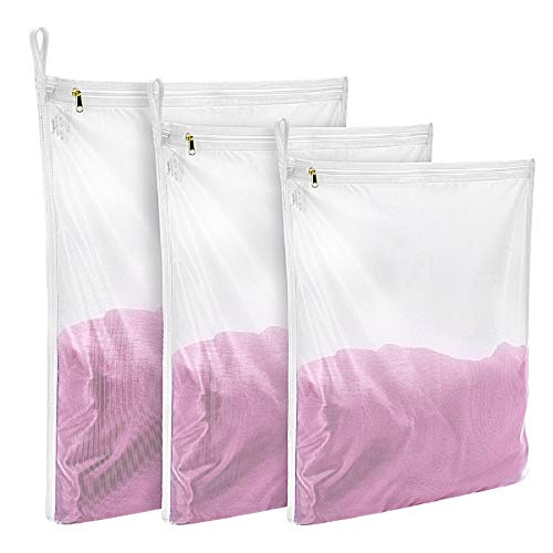 GOGOODA Delicates Laundry Bags, Fine Mesh Wash Bag for Lingerie, Underwear, Bra, Silk, Socks with Hanging Loop - Image 1