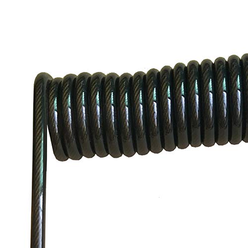 Todefrgu Retractable Tool Lanyard, Fishing Coiled Lanyard, Stainless Steel Inside Heavy Duty Fishing Safety Rope Extension Cord Tether, for Deep Sea Fishing Tools Rod Kayak Paddles, with Carabiner -2Pcs - Image 3