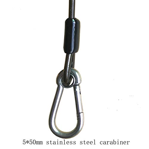 Todefrgu Retractable Tool Lanyard, Fishing Coiled Lanyard, Stainless Steel Inside Heavy Duty Fishing Safety Rope Extension Cord Tether, for Deep Sea Fishing Tools Rod Kayak Paddles, with Carabiner -2Pcs - Image 5