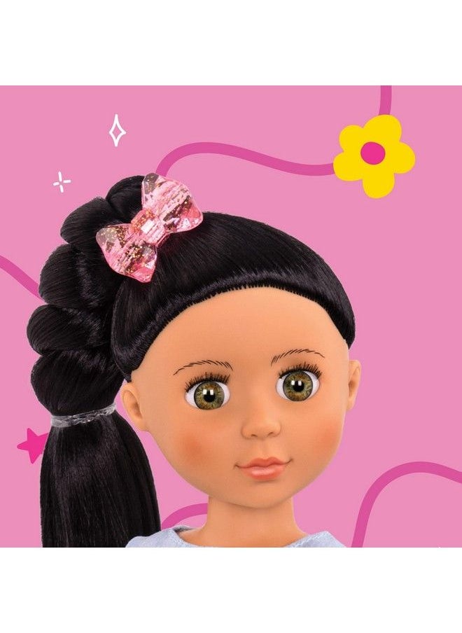 Glitter Girls - Soo Ji 14Inch Poseable Fashion Doll Black Hair & Hazel Eyes Hearts Outfit With Blue Glitter Shoes Toys Clothes And Accessories For Kids Ages 3+ - Image 1