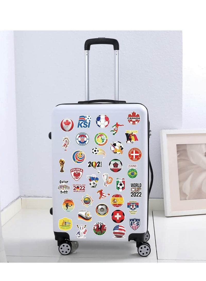 Excefore World Cup Football Stickers 2022 (100pcs) Soccer Stickers for Scrapbooking, Motivational Vinyl Waterproof Stickers for Water Bottles, Luggage, Teaching Incentives - Image 3