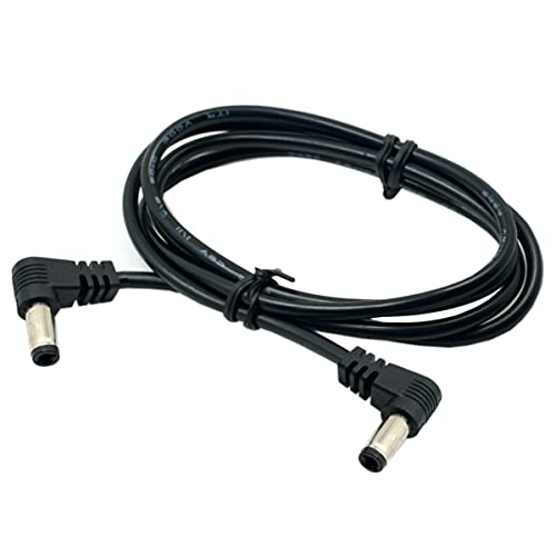 chenyang DC Power 5.5 x 2.1mm / 2.5mm Male to 5.5 2.1/2.5mm Male Plug Cable Right Angled 90 Degree 24AWG 60cm - Image 3
