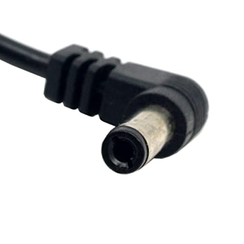 chenyang DC Power 5.5 x 2.1mm / 2.5mm Male to 5.5 2.1/2.5mm Male Plug Cable Right Angled 90 Degree 24AWG 60cm - Image 5