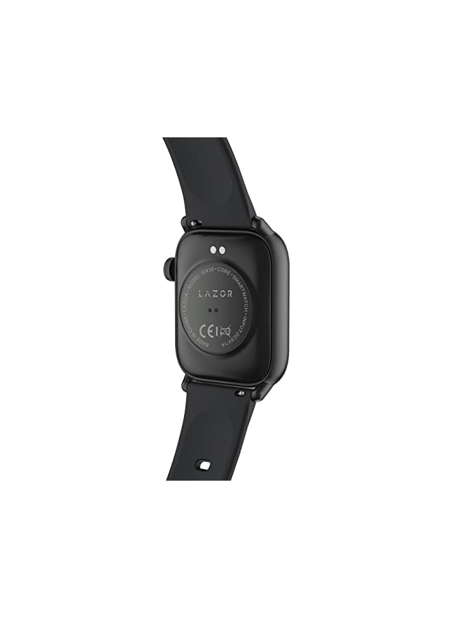 LAZOR Core Smart Watch Touch Screen Multiple Watch Face Daily Activity Tracking With Health Tracker, Black, 1.69'', Bluetooth - Image 3