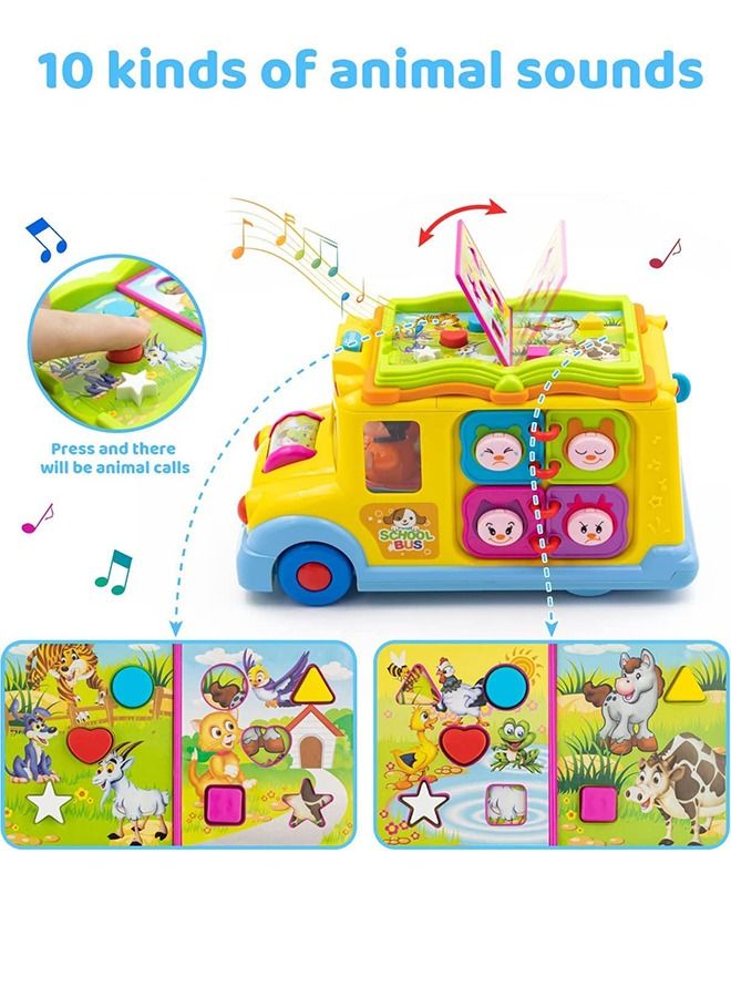BAYBEE Multi Functional Automatic Electronic Car School Bus Toys For Kids Baby Toy Bus With 2 Mode Music Lights Gears Animals Sounds Toys Musical Toy Early Learning Educational Toys For Baby Kids - Image 5
