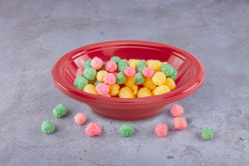 DecorRack 24 Small Plastic Bowls  7 inch Disposable Popcorn  Soup  and Salad Bowls  Kids Birthday and Holiday Party Supplies  Fruit Snack Serving Bowl 12 oz  Red (Pack of 24) - Image 2