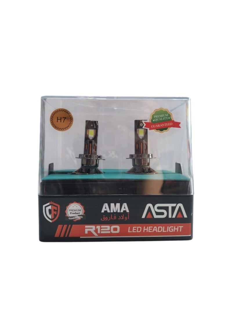 Asta R120 H7  LED Car Headlight Kit, Maximum Brightness - Image 1