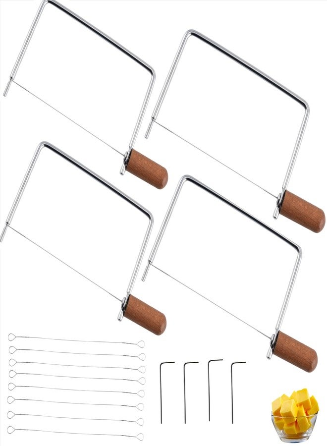ShinianYa Cheese Slicer Accessories Cheese Cutter Stainless Steel Components - Great for Making Giftable Cheese Cutting Boards with This Cheese Slicer Kit (Wood handle, 4) - Image 1