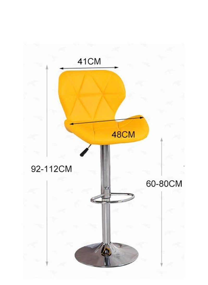 Generic - Bar Chairs Swivel Height Adjustable Bar Stools PU Leather Padded Breakfast Barstools - Image 1