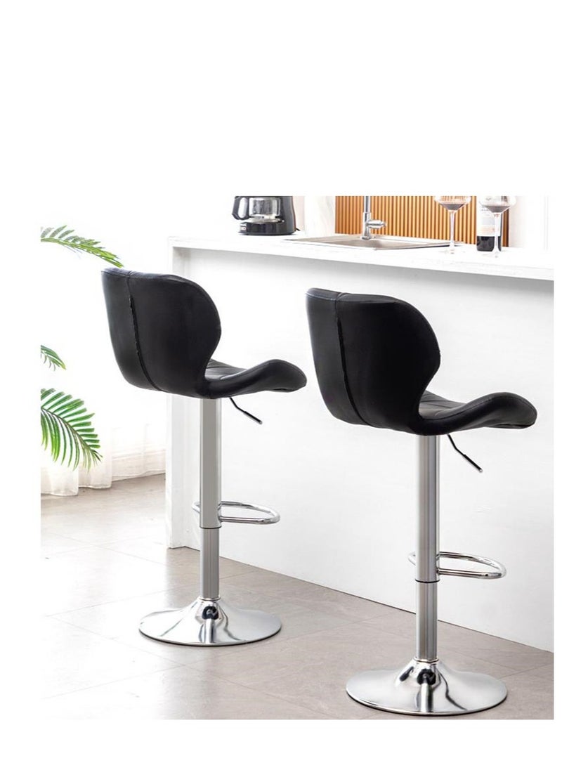Generic - Bar Chairs Swivel Height Adjustable Bar Stools PU Leather Padded Breakfast Barstools - Image 1