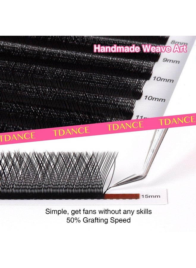 TDance Yy Lash Extensions D Curl 0.07Mm Thickness Volume Extension 4D Fans 8-15Mm Yy Lashes Long Lasting Easy Application Lashes Y Lashes Extensions Premade Fans Matte Black Lashes(Yy, D-0.07,8-15Mm) - Image 2