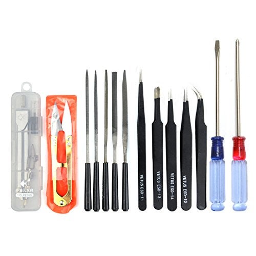 BXQINLENX Professional 56 PCS Model Tools Kit Modeler Basic Tools Craft Set Hobby Building Tools Kit for Gundam Car Model Building Repairing and Fixing(H) - Image 2