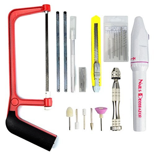 BXQINLENX Professional 56 PCS Model Tools Kit Modeler Basic Tools Craft Set Hobby Building Tools Kit for Gundam Car Model Building Repairing and Fixing(H) - Image 4