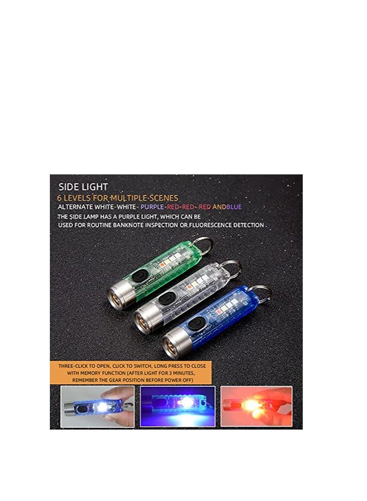 ألون فاير Alonefire T011 سلسلة مفاتيح صغيرة قوية صغيرة LED مصباح يدوي تكتيكي محمول ساطع على شكل قلم كشاف SST20 LED USB قابل لإعادة الشحن IP65 مقاوم للماء متعدد الوظائف للطوارئ مع بطارية مدمجة (أخضر) - Image 2