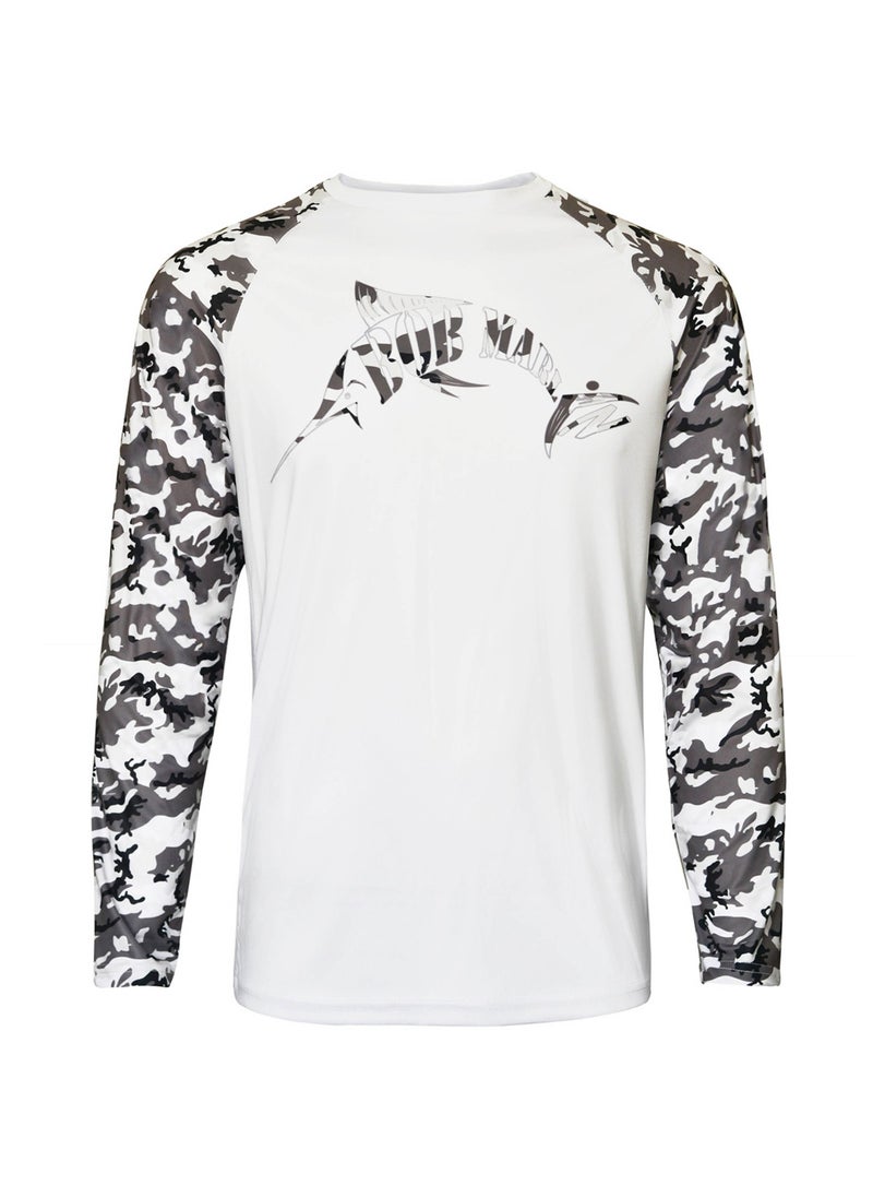 BOB MARLIN - Marlin Performance Shirt Bob Camo Grey-Medium - Image 1
