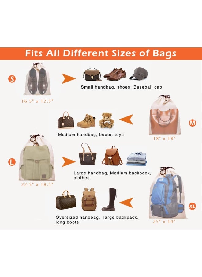 MISSLO Cotton Breathable Dust Proof Drawstring Storage Pouch Bag Pack 3 L  - Image 5