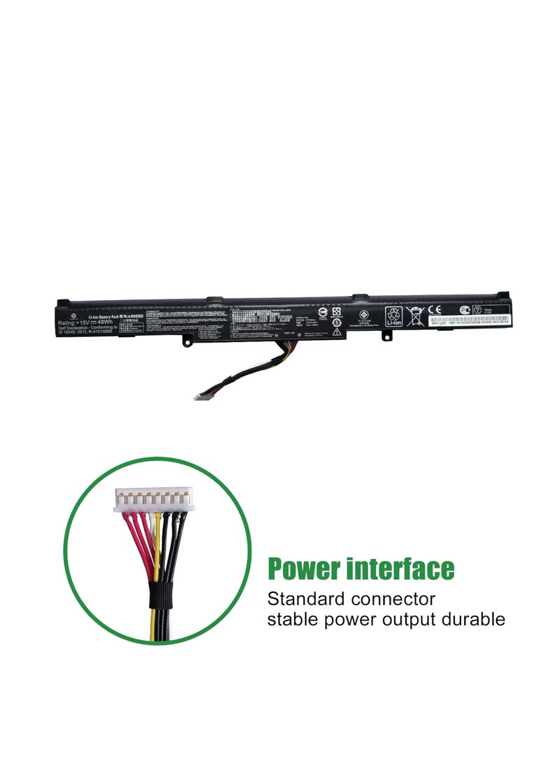 Terabyte A41N1501 Battery 15V 48Wh Replacement for ASUS ROG G752VW GL752VL GL752VW N752VW N552V N552VX N752V Series A41LK9H L41LK2H 0B110-00360000 0B110-00360100 - Image 3