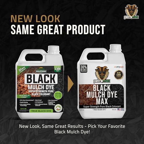 Petra Black Mulch Dye Spray Use with PetraTools Sprayer to Refresh Fading Landscape - Black Dye to Wood Mulch for Landscaping - Rubber, Pine Straw, Bark, Cedar & Playground Cover (3,600 Sq Ft, 32 Oz) - Image 2