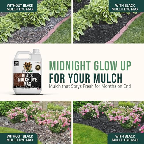 Petra Black Mulch Dye Spray Use with PetraTools Sprayer to Refresh Fading Landscape - Black Dye to Wood Mulch for Landscaping - Rubber, Pine Straw, Bark, Cedar & Playground Cover (3,600 Sq Ft, 32 Oz) - Image 4