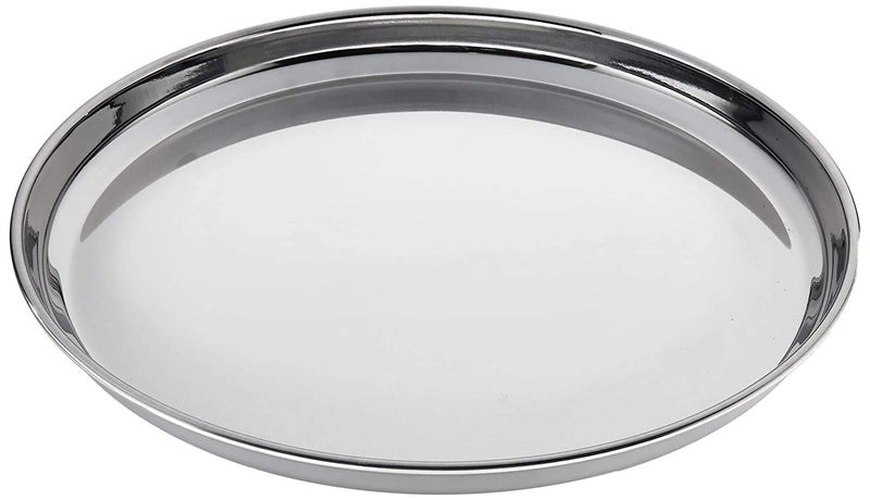 Nirvika Stainless Steel 4pc Thali Plate(13 inch) Kitchenware Set Ideal for Home, Restaurants and Family Use, Silver - Image 2