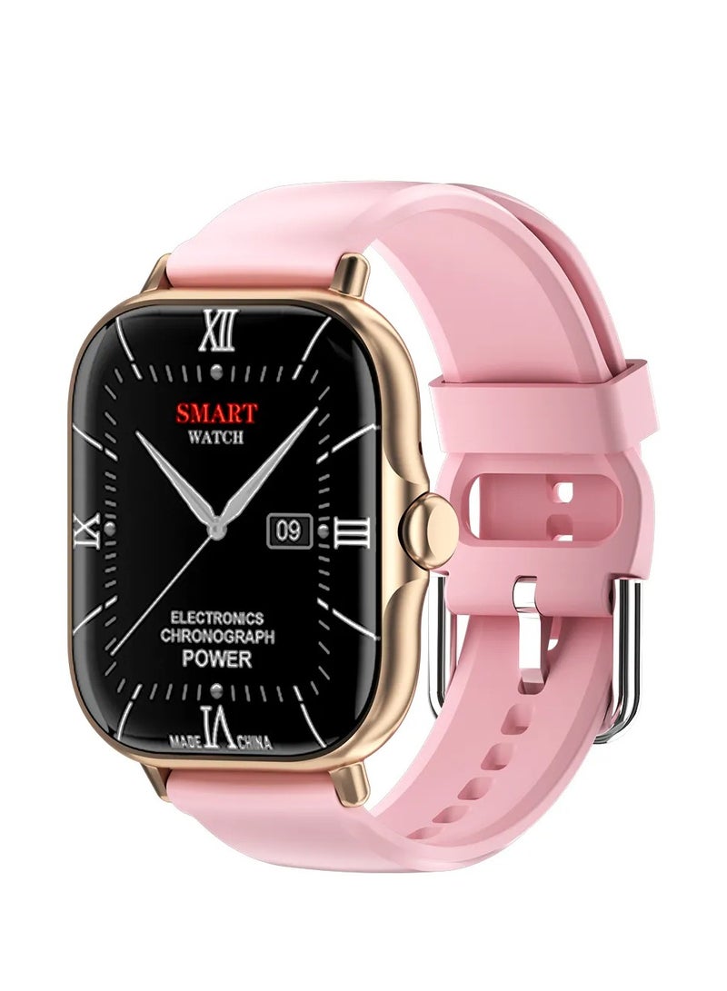 6 IN1 Smart Watch A58 Series Supports Bluetooth Call Ultra Long Endurance Sleep Monitoring + Additional Women's Diamond Set Small Gold Watch Necklace Ring Earrings Bracelet Set Gift Box  - Image 5